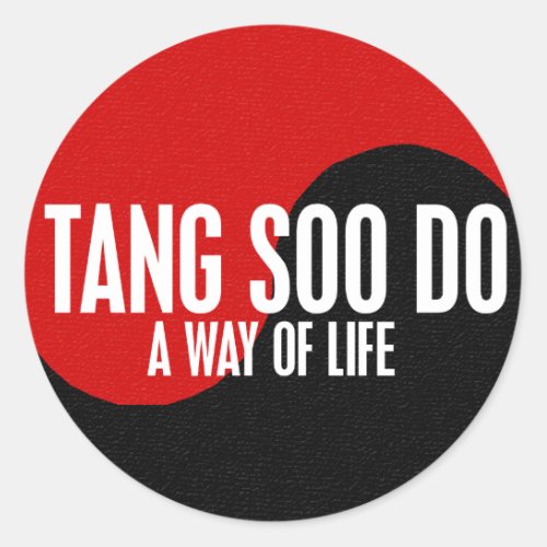 Yin Yang Tang Soo Do 1 Classic Round Sticker