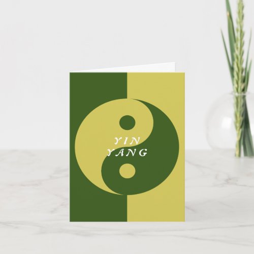 Yin  Yang Taoism greeting card
