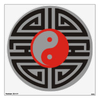 Yin & Yang Tattoo Yantra - grey red black