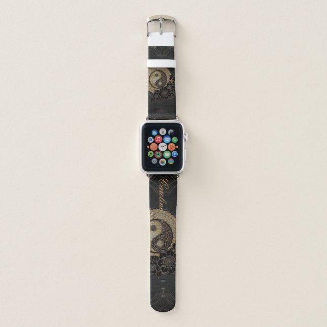 Yin yang the symbol that represents balance  apple watch band (Front)