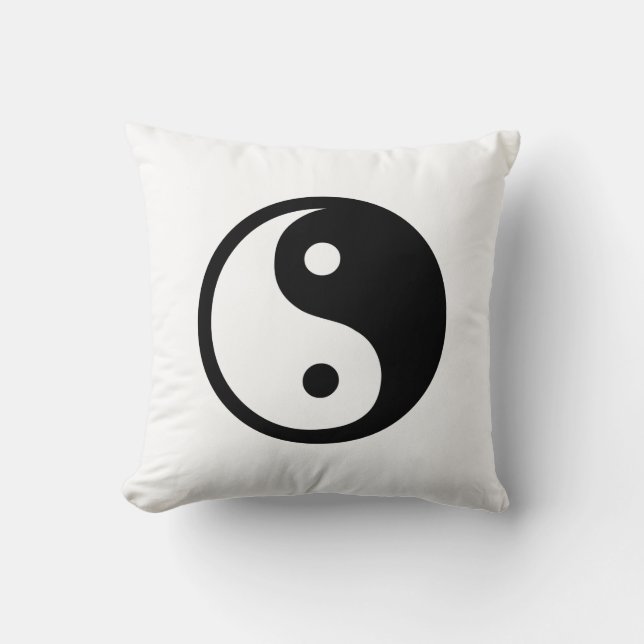 Yin Yang Throw Pillow (Front)