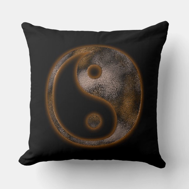 Yin Yang Throw Pillow (Front)