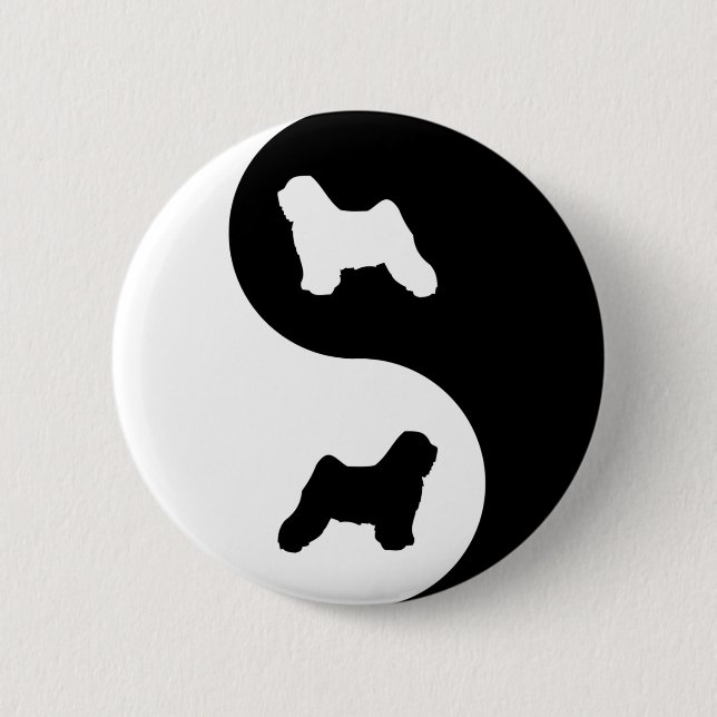 Yin Yang Tibetan Pinback Button (Front)
