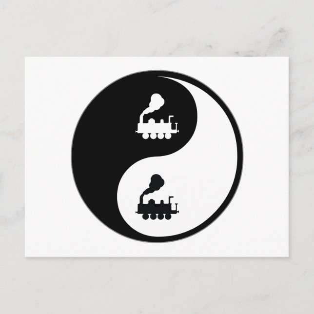Yin Yang Trains Postcard (Front)