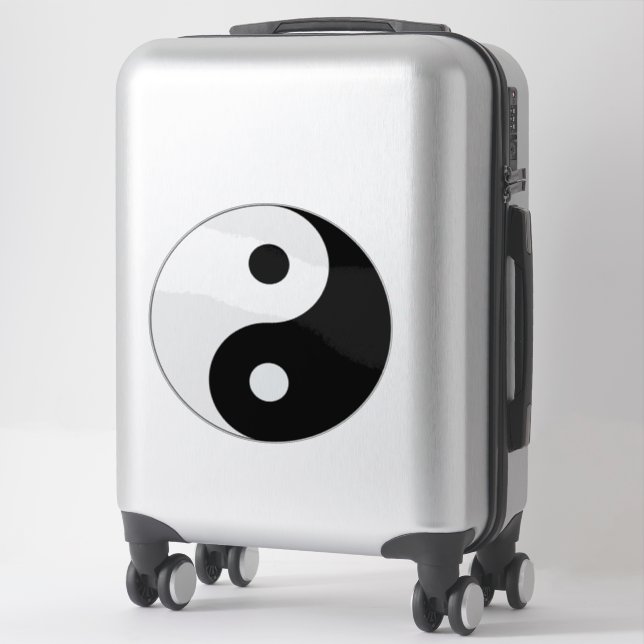 Yin Yang transparent Sticker (Suitcase)
