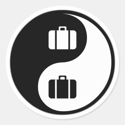 Yin Yang Travel Classic Round Sticker
