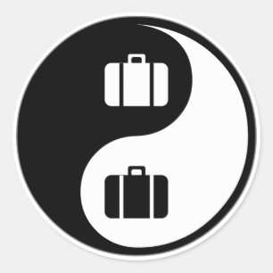 Yin Yang Travel Classic Round Sticker