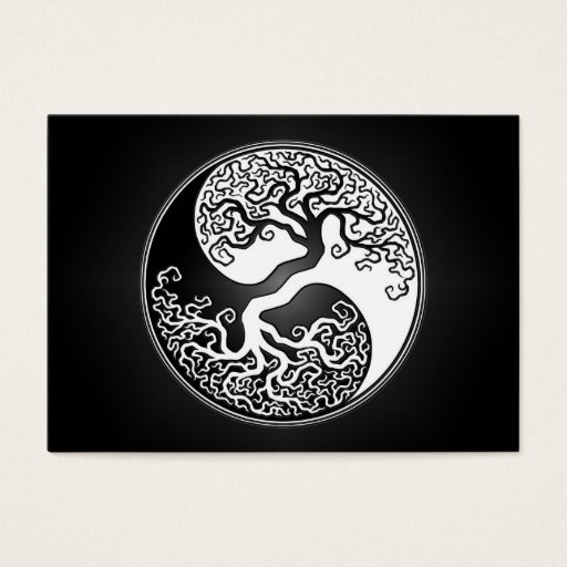 Customizable Yin Yang Tree Business Card Template