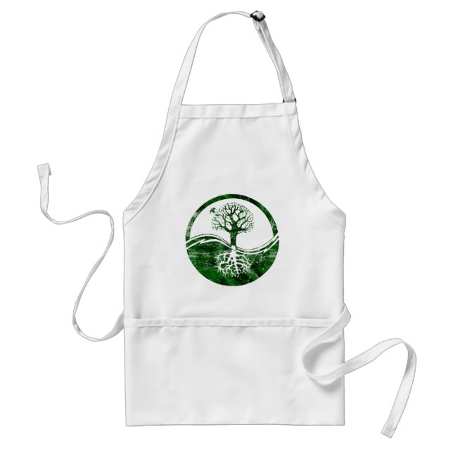 Yin Yang Tree Adult Apron (Front)