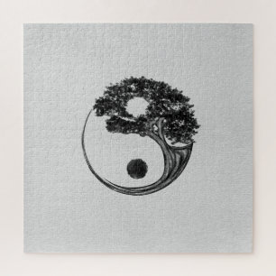 Yin Yang Tree Canvas Jigsaw Puzzle