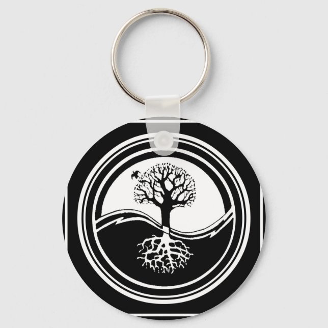 Yin Yang Tree Keychain (Front)