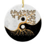 Yin Yang Tree - Marbles and Gold Ceramic Ornament
