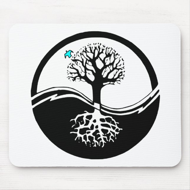 Yin Yang Tree Mouse Pad (Front)