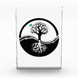 Yin Yang Tree Of Life Black & White Award
