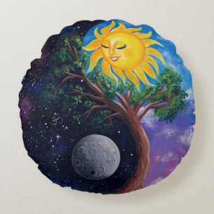 Yin Yang Tree of Life Pillow