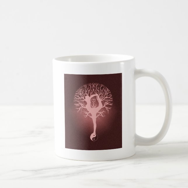 Yin yang, tree of life, yoga, harmony coffee mug (Right)