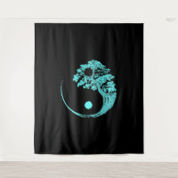 Yin Yang Turquoise Blue Bonsai Tree Japanese