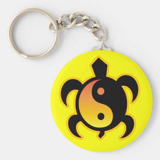 Yin Yang Turtle Keychain