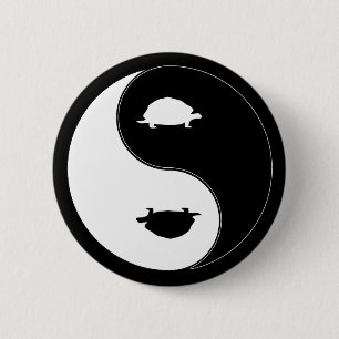Yin Yang Turtle Pinback Button