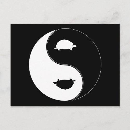 Yin Yang Turtle Postcard