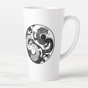 YIN YANG TWO DRAGONS LATTE MUG