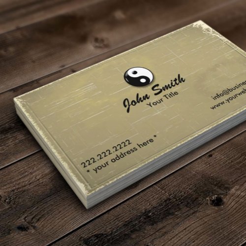 Retro Old Paper Yin Yang Business Card