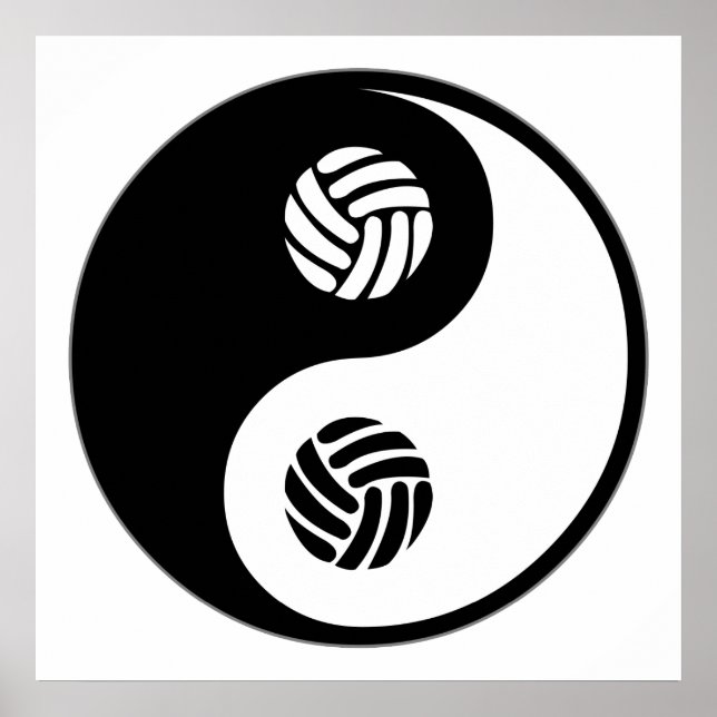 Yin Yang Volleyball Poster (Front)
