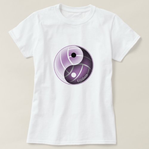 yin yang w minimal lavender ANY color volleyball T_Shirt