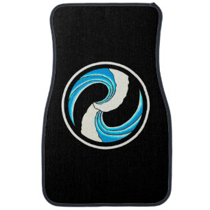 Yin Yang Waves Car Mat
