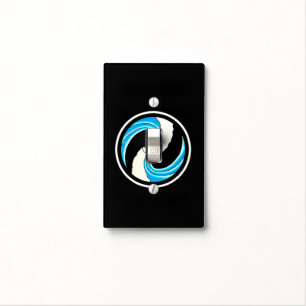 Yin Yang Waves Light Switch Cover