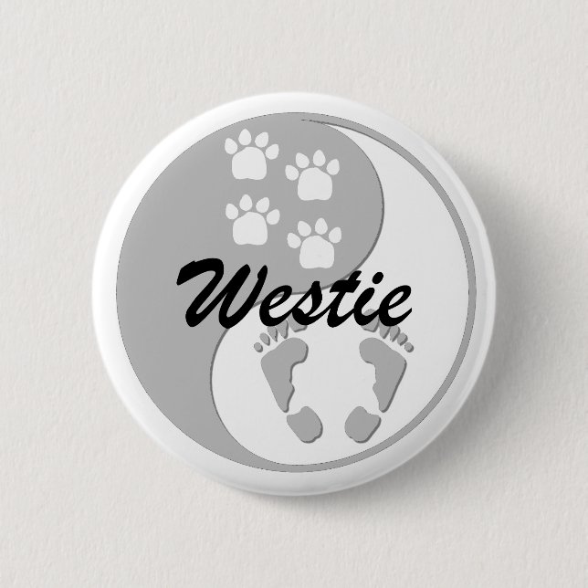 yin yang westie button (Front)