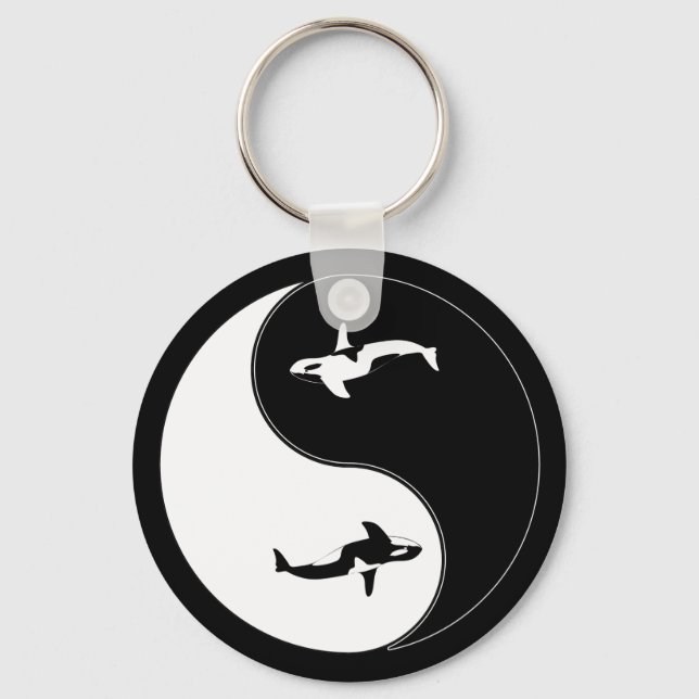 Yin Yang Whale Keychain (Front)