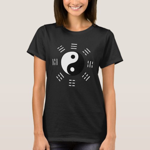 Yin Yang with Bagua Trigram Symbols I_Ching T_Shirt