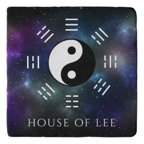 Yin Yang with Bagua Trigram Symbols I_Ching Trivet
