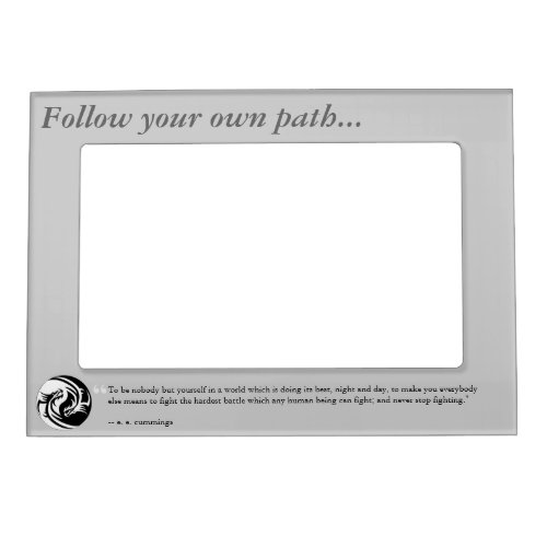 Yin Yang with ee Cummings Quote Magnetic Photo Frame
