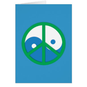 Yin-Yang with Peace sign Cards