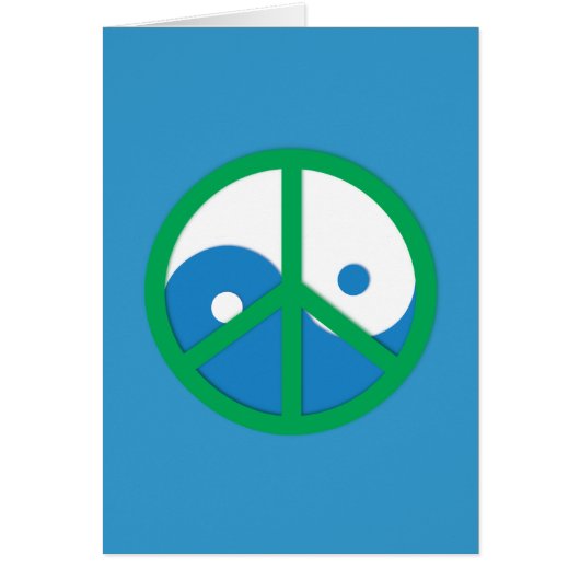 Yin-Yang with Peace sign Cards (Front)