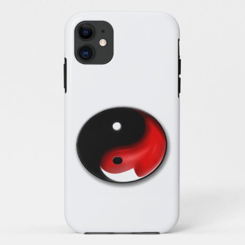 Yin Yang with red heart Valentine iphone case