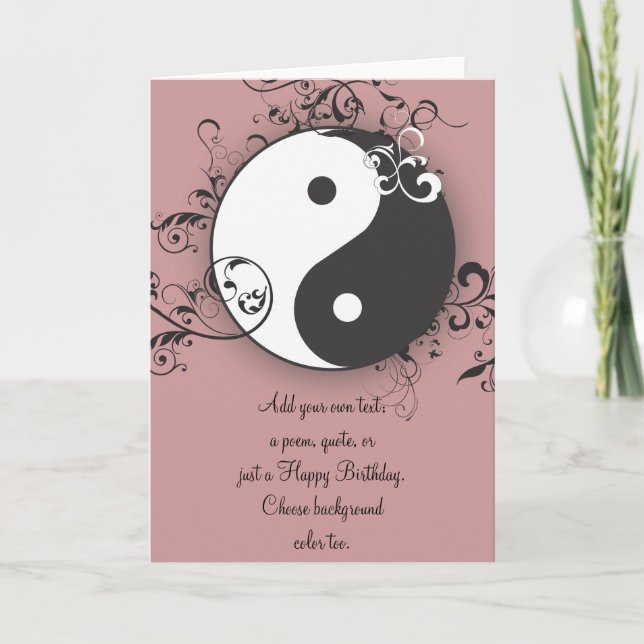 Yin-Yang with scrolling Card (Front)