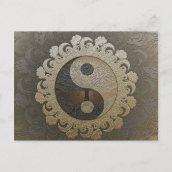 Yin Yang With Tree Of Life By Amelia Carrie Postcard by thetreeoflife at Zazzle