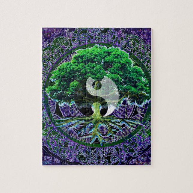 Yin Yang with Tree of Life Jigsaw Puzzle (Vertical)