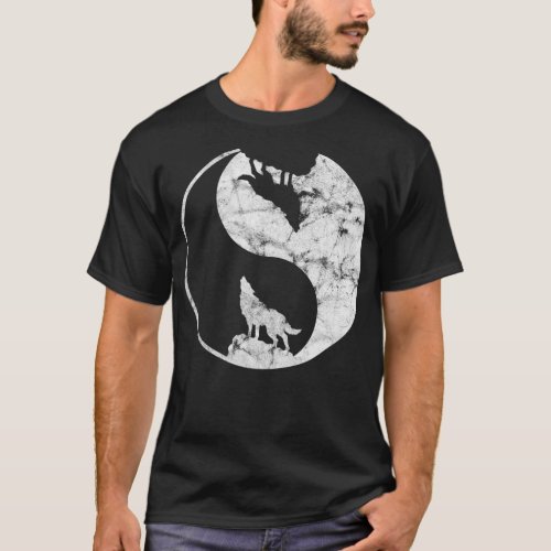 Yin Yang Wolf Gift for Wolf Lovers  Animal Fans T T_Shirt