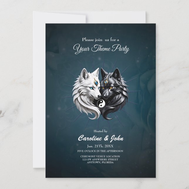 Yin Yang Wolves. Invitation (Front)