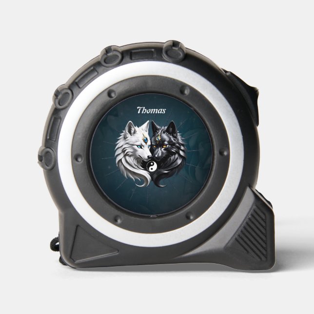Yin Yang Wolves.  Tape Measure (Front)