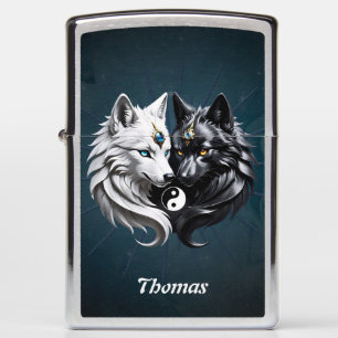 Yin Yang Wolves. Zippo Lighter