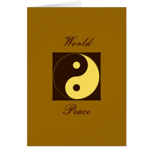 yin yang world peace cards (Front)