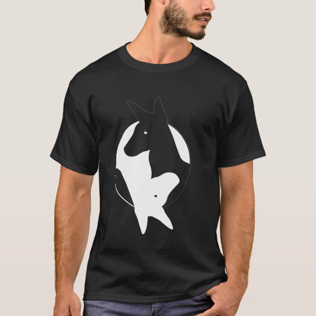 Yin Yang Xolo Funny Xoloitzcuintli Symbol Zen Medi T-Shirt (Front)