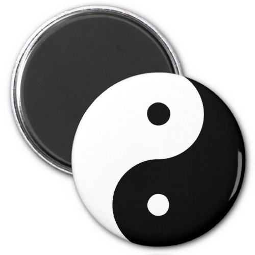 Yin Yang Ying Taoism Sign Chinese Taijitu Black Magnet