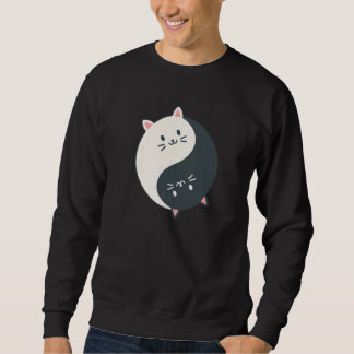 Yin Yang Yoga Zen Cute Cats for Yoga 2 Sweatshirt