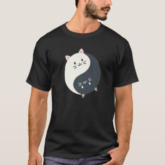 Yin Yang Yoga Zen Cute Cats for Yoga   2 T-Shirt